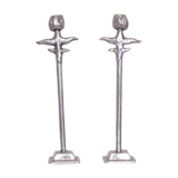 Aluminium candlesticks, 1970s