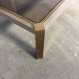 Table laiton et acier brossé 1970