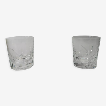 2 verres à whisky en cristal de Sèvres