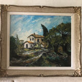 20th century painting framed and signed