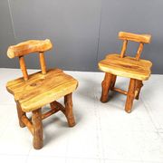 Vintage sculptural brutalist dining chairs, set of 6 - 1960s