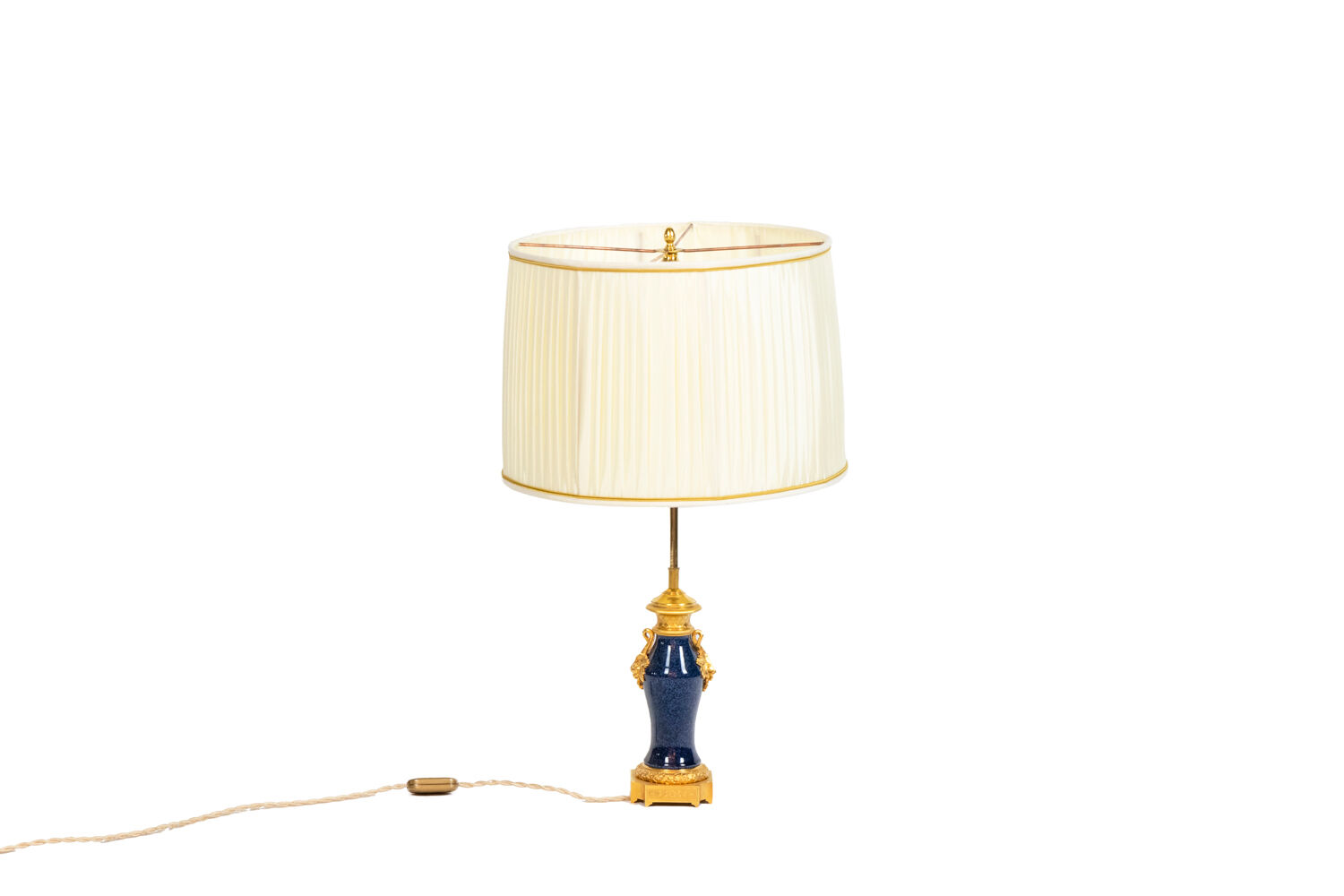 Porcelain and bronze lamp, circa 1880