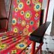 Chaise pliante fleurie  70’