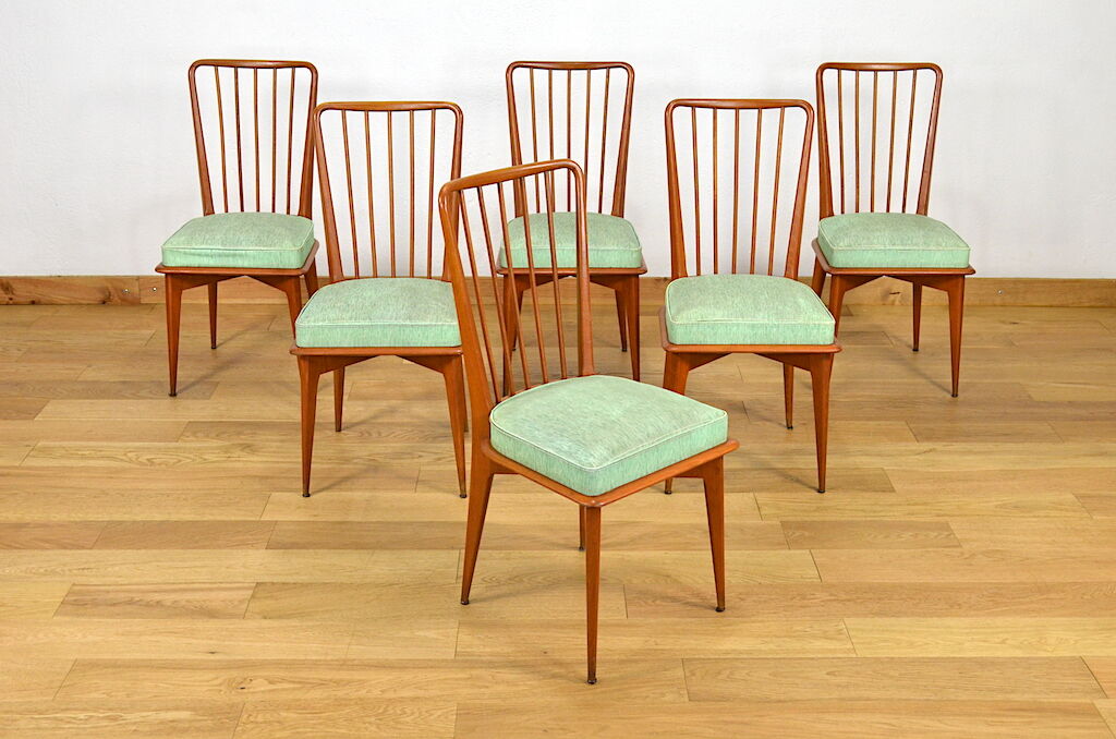6 Chaises Vintage de Charles Ramos Édition Castellanata 1960