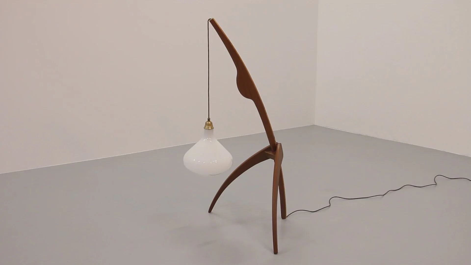 Danish mid-century praying mantis floor lamp – Rispal style