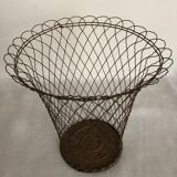 Paper basket, braided metal