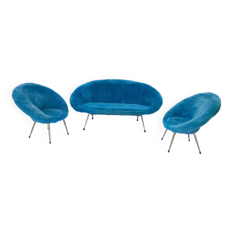 Living room set (sofa + 2 armchairs) 60s