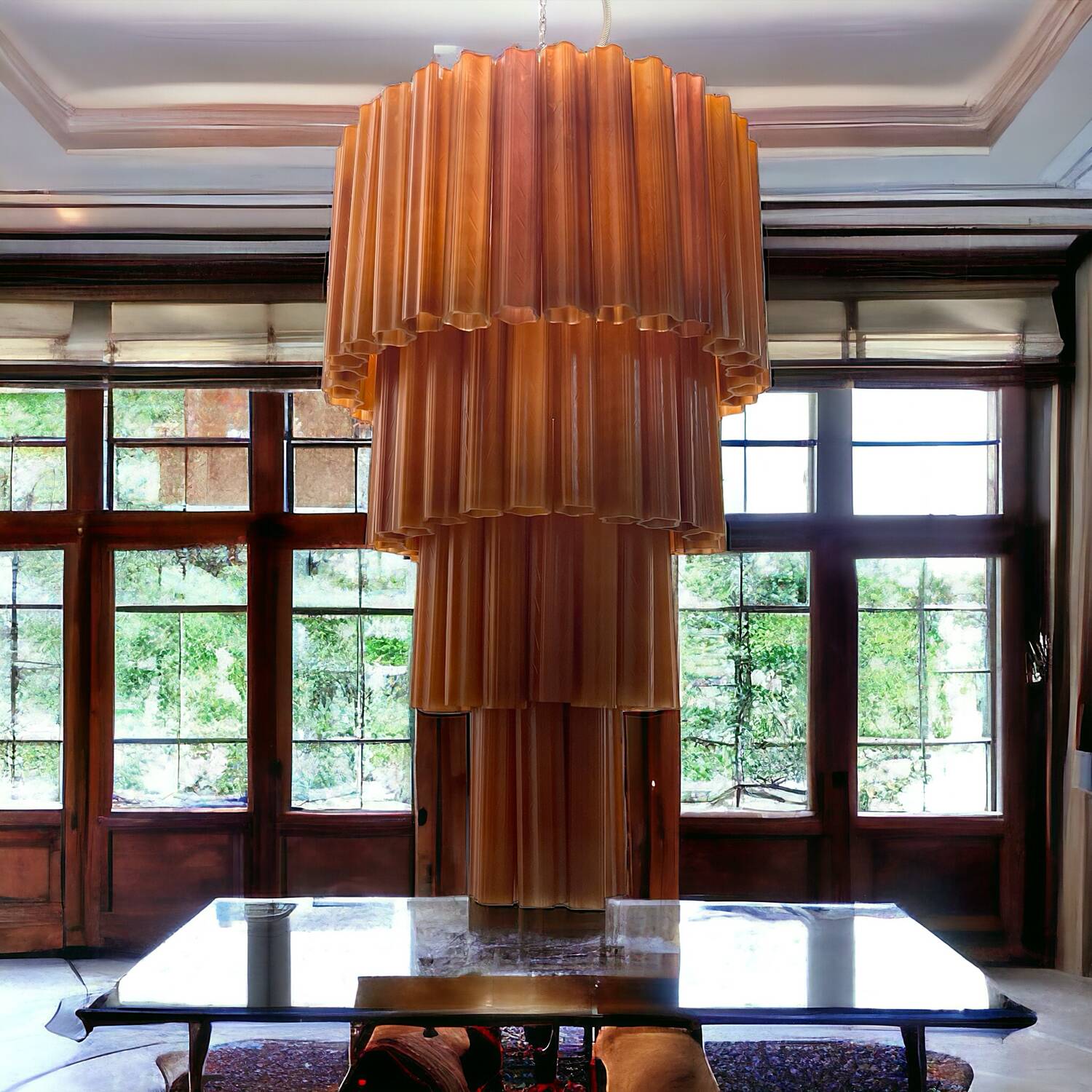 Extra Large Tube Tronchi Chandelier 21 Lights