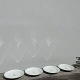 4 monogrammed dessert plates
