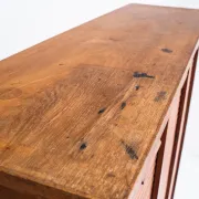 Vintage filing cabinet. Oak wood. Restored. France, 1940s-1950s.