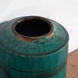 Antique green glazed ceramic vase (circa 1820) #35