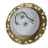 Massif - Style Hollywood Regency - laiton - verre - années 1970