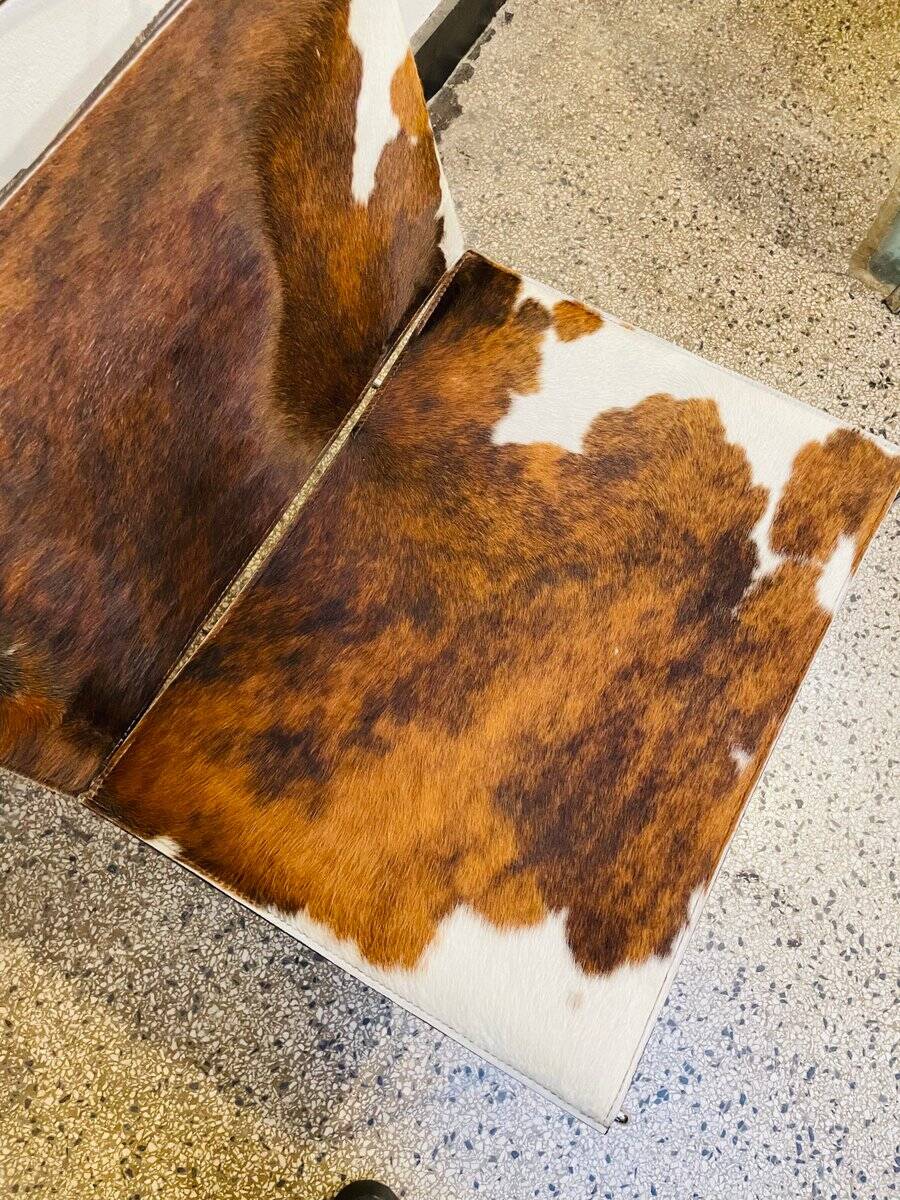 Chromed Fil armchair with fur seat by Pascal Mourgue for Ligne Roset, 1990s