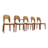 Vintage Danish Dining Chairs by Niels Koefoed 1960s, Set of 5