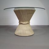 Retro Vintage Sheaf Of Wheat Bamboe dining table By Mcguire America Wide 122 Height 72 cm
