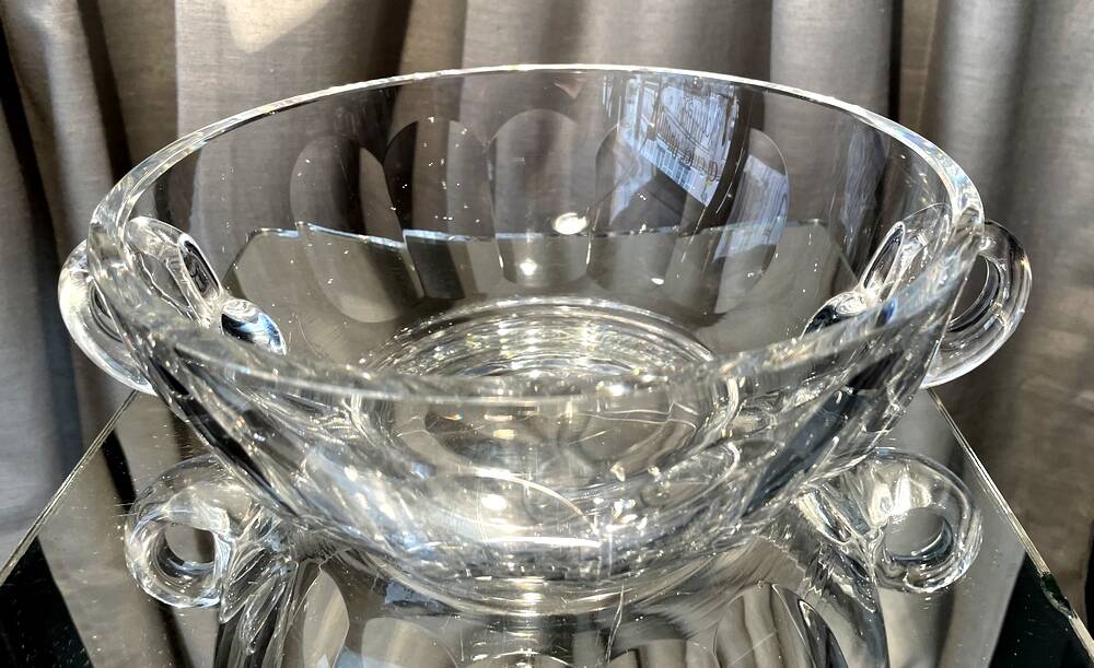 FRUIT CUTTER FRUIT SALAD CRYSTAL CENTERPIECE