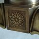 Green marble coffee table with vintage brass.