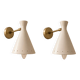 Pairs of wall sconces in Italian style from the 1950s.