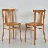 Retro Style Dining Chair Set (Circa 1950). Set of 4 Pieces