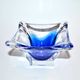 Vintage ashtray cut in Blue Murano crystal - Modernist pocket empty 1970-80