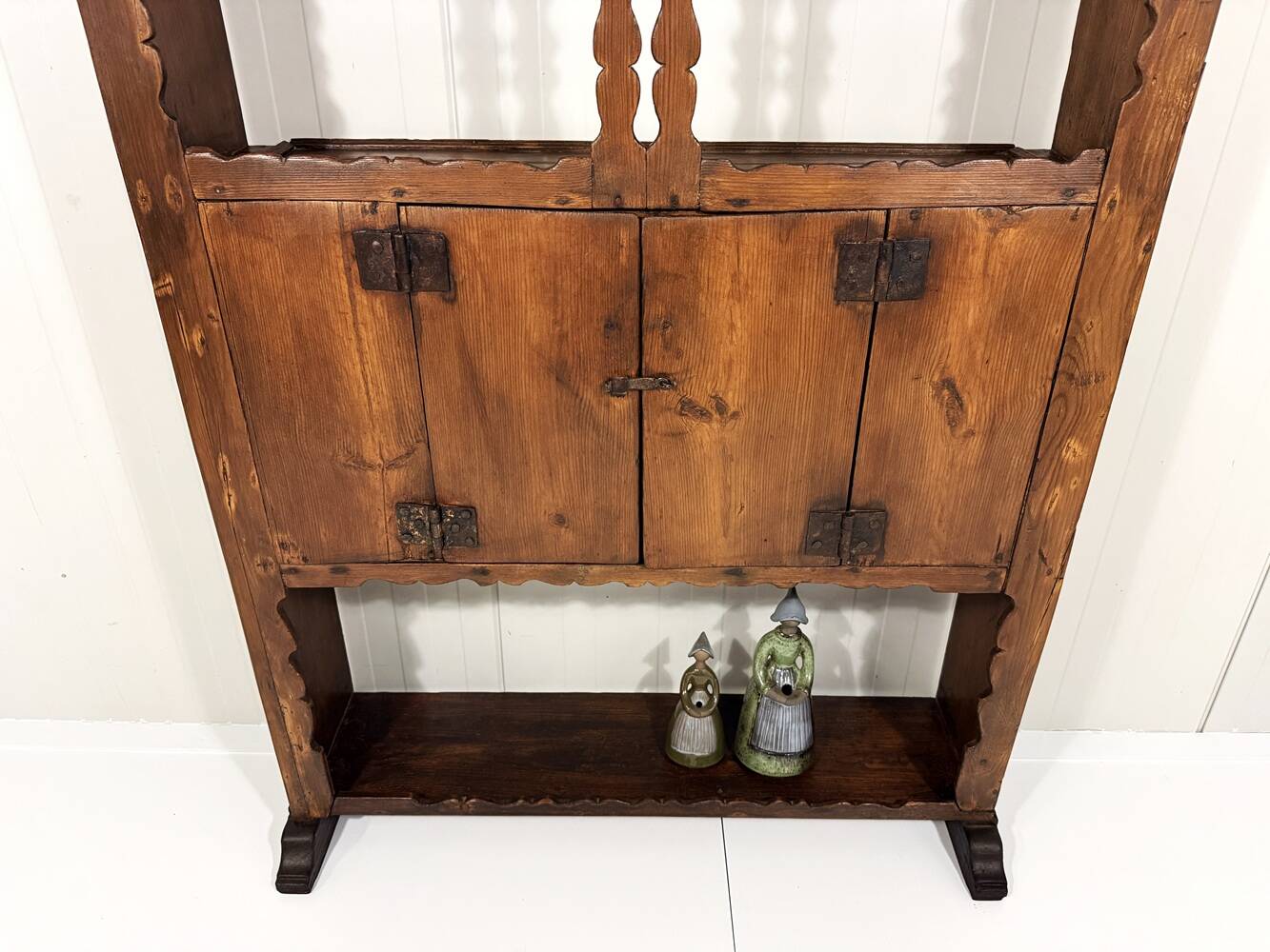 Antique rustic wall unit plate cabinet 1900