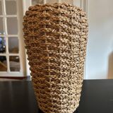 grand vase en osier et grés
