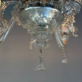 Venetian lustre in colourless Murano glass, circa 1950.