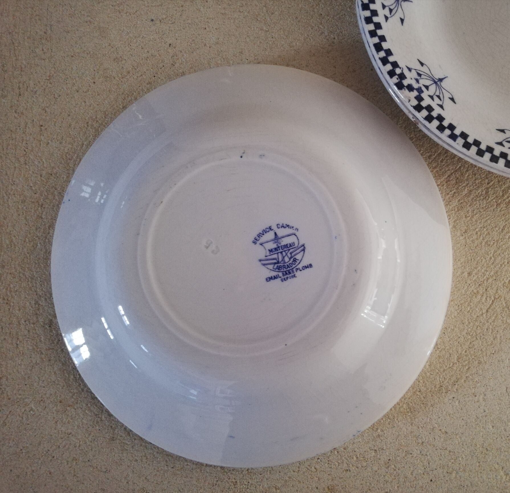 4 soup plates iron earth Creil and Montereau