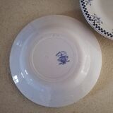 4 soup plates iron earth Creil and Montereau