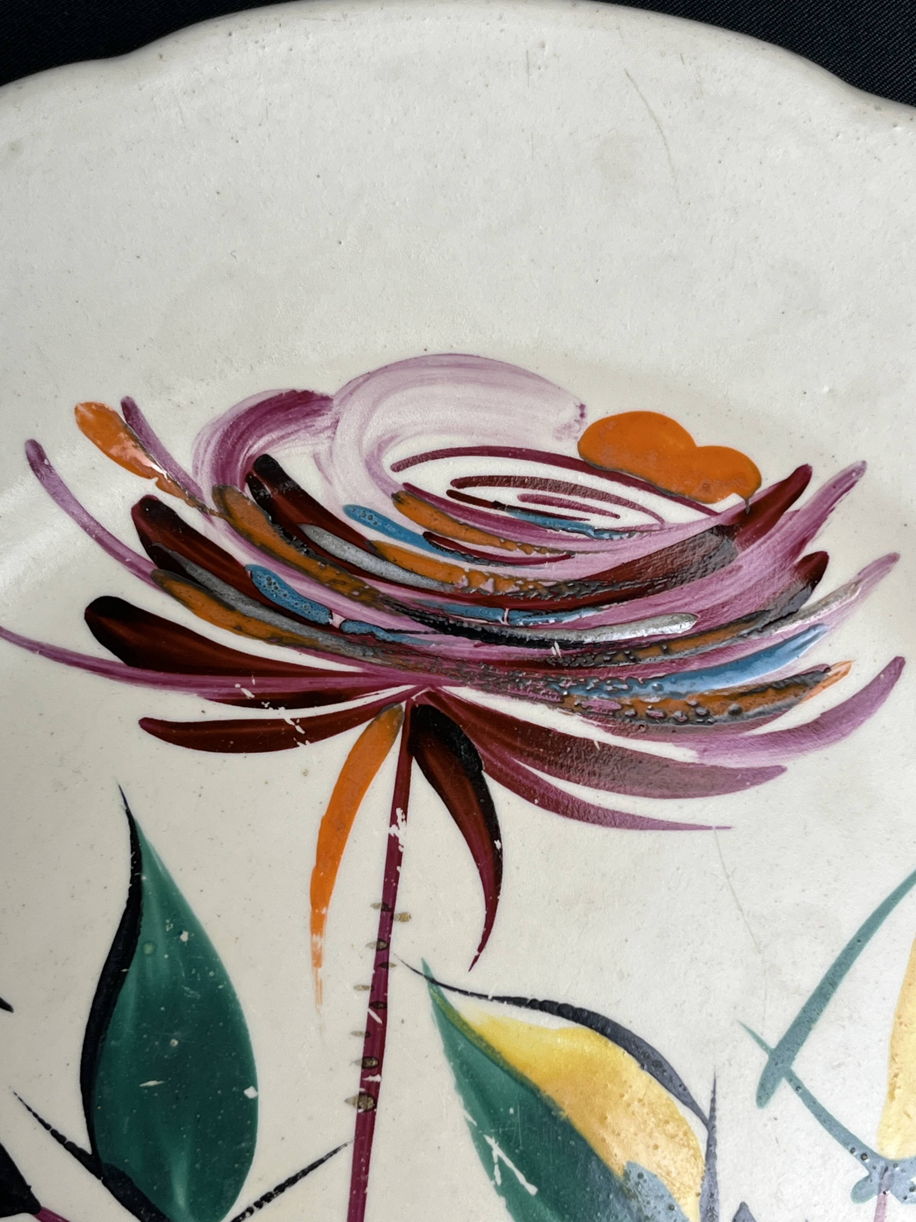 Longwy, Belle Epine earthenware plate circa 1960