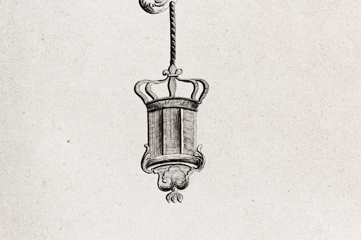 Sealed drawing, in Indian ink