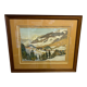 Watercolour by Jean Dorville " landscape in Megève