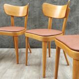 6 thonet chairs in blond wood