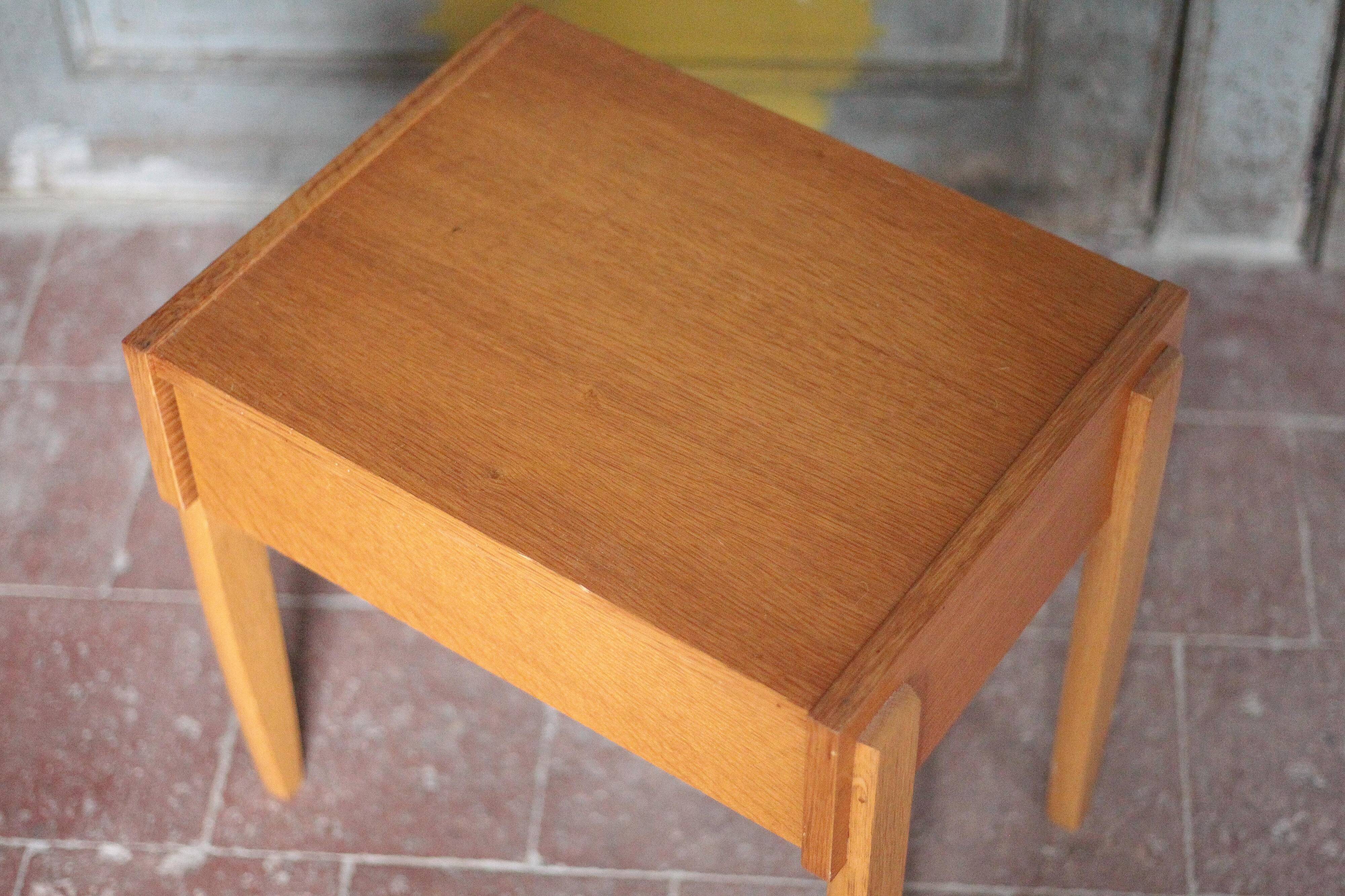 Vintage wooden bedside table, nightstand, side table, modernist.