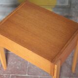 Vintage wooden bedside table, nightstand, side table, modernist.