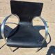 Set 4 postmodern black chrome stackable chair Jim for Kens 1990s