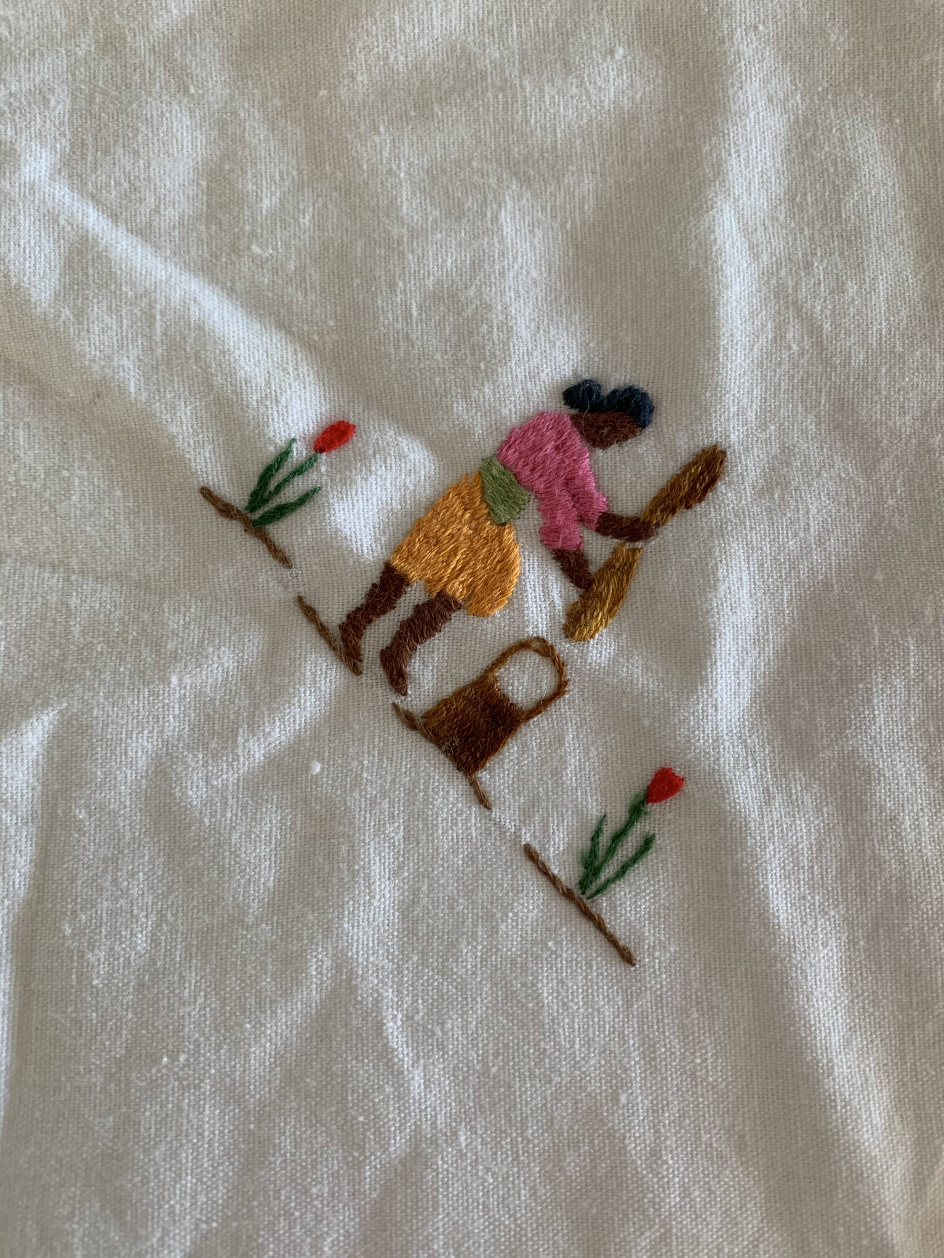 Lot 6 serviettes vintages broderies