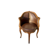 Fauteuil de bureau, modèle encoignure, de style Louis XV, XIXème
