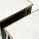 Pair of bedside tables brass brass marble House Jansen 1950