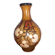 Large Artisan Vase "Nature Spirit" – Relief Floral Decoration (31cm)