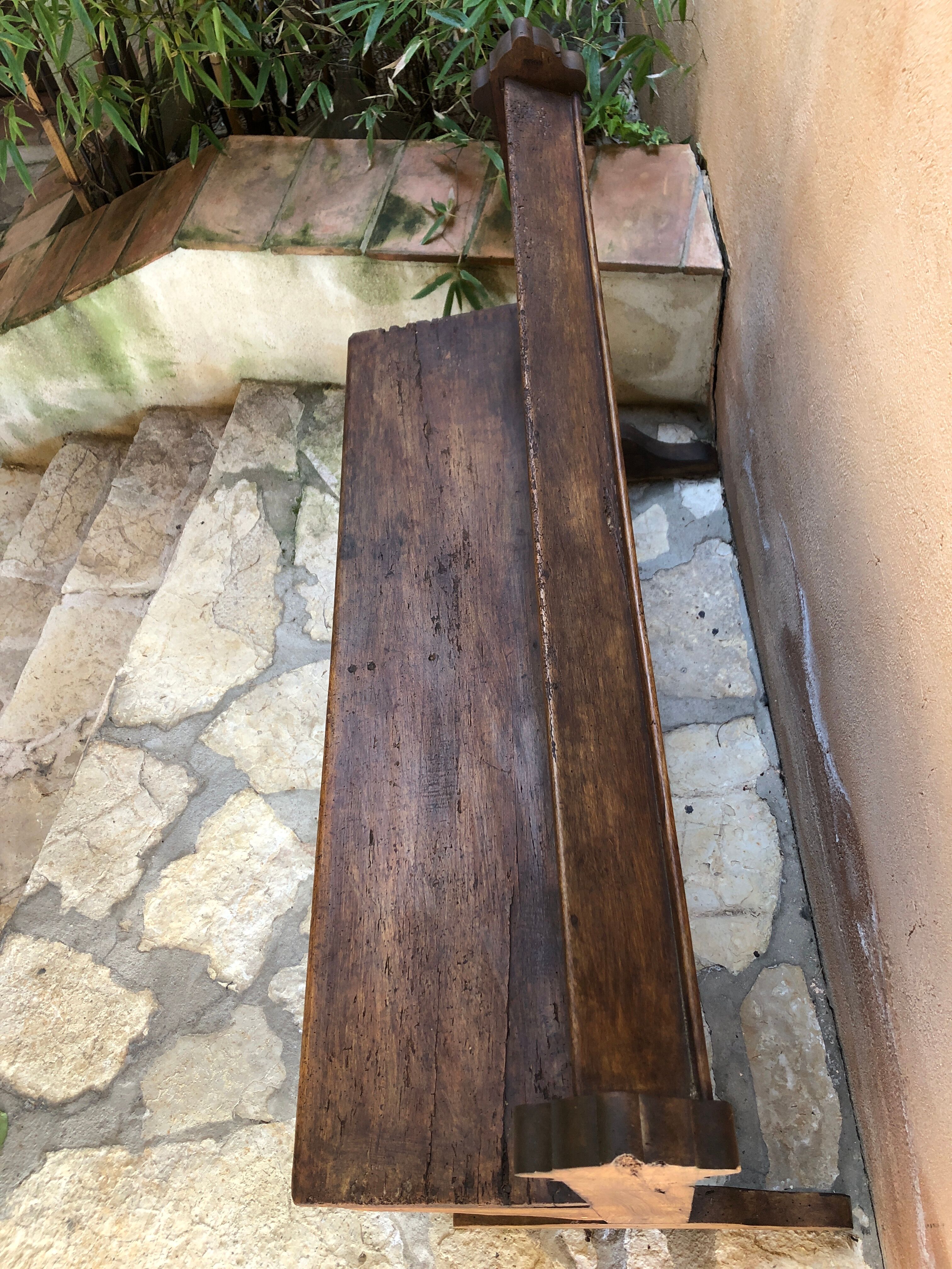 Church bench in solid wood