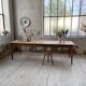 Farmhouse table with spindle legs in oak and pine, 2.5m