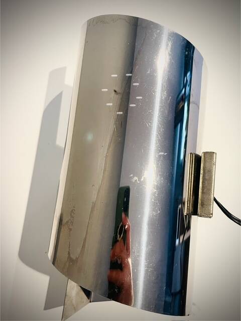 Set of 2 Space Age 1970s wall lights inspired by Oxar lamps