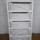 Rare chest of drawers 5 drawers in white bamboo rattan vintage 1970s