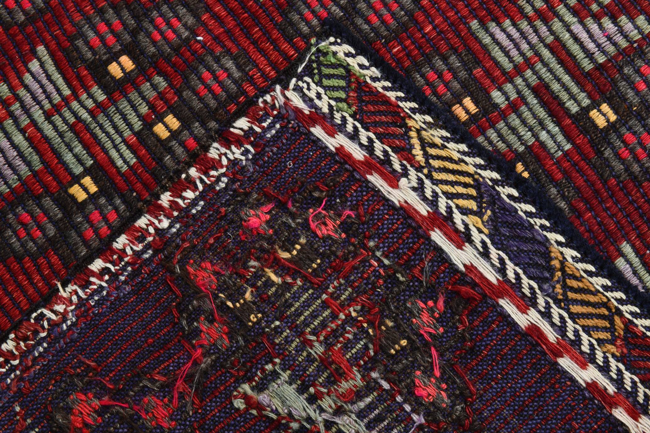 Neutral Wool Turkish Red Kilim Rug, 218x311 Cm