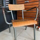 Old Mullca school chair with armrests