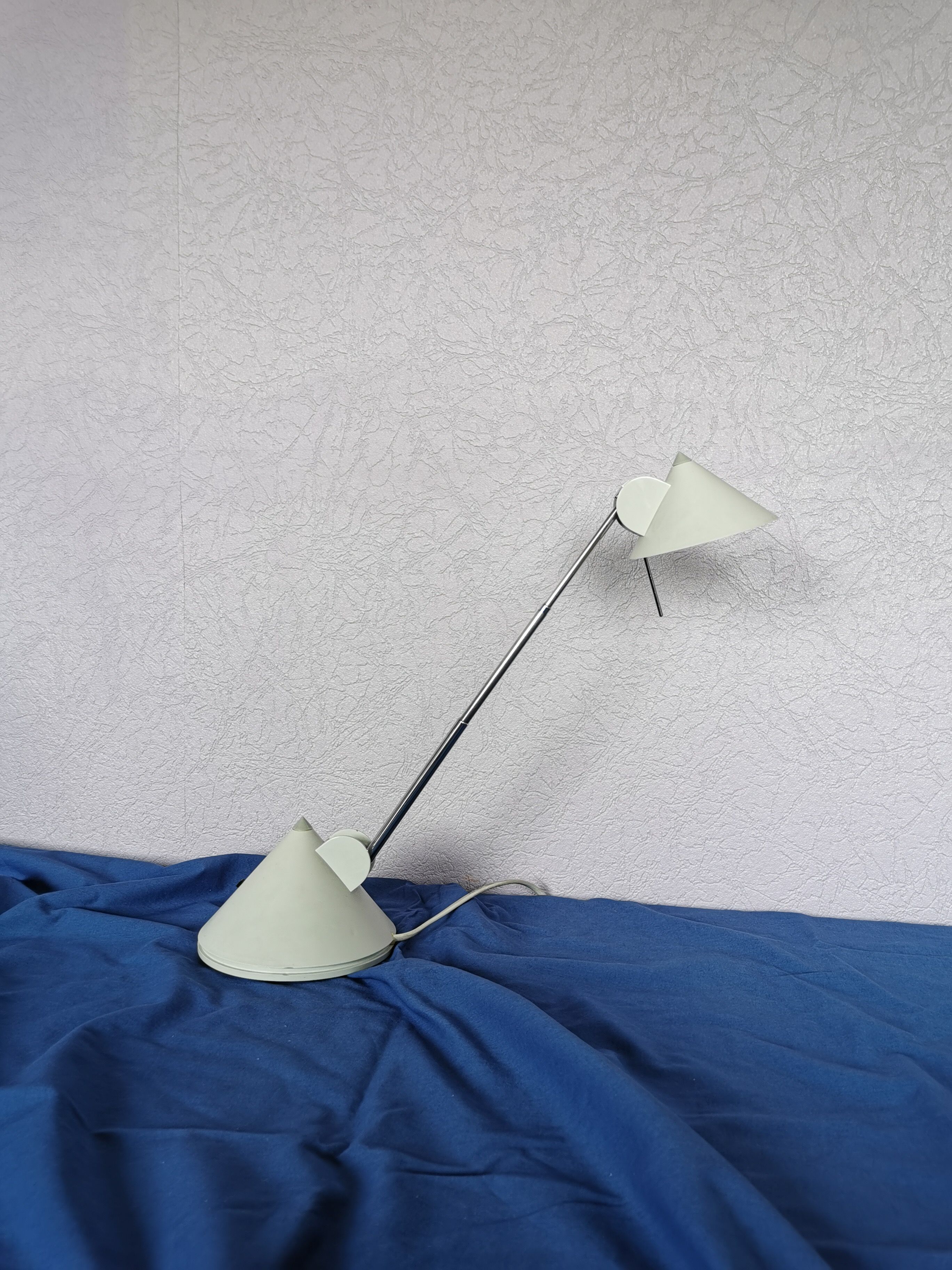 Halogen telescopic desk lamp, postmodern, 1980