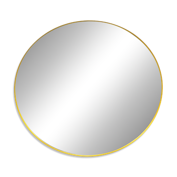 Miroir mural rond lumineux Gedy Space Age jaune – Italie, années 1970