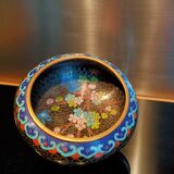 Coupe émail cloisonné diam 10,5 cm