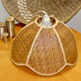 Vintage rattan flower suspension